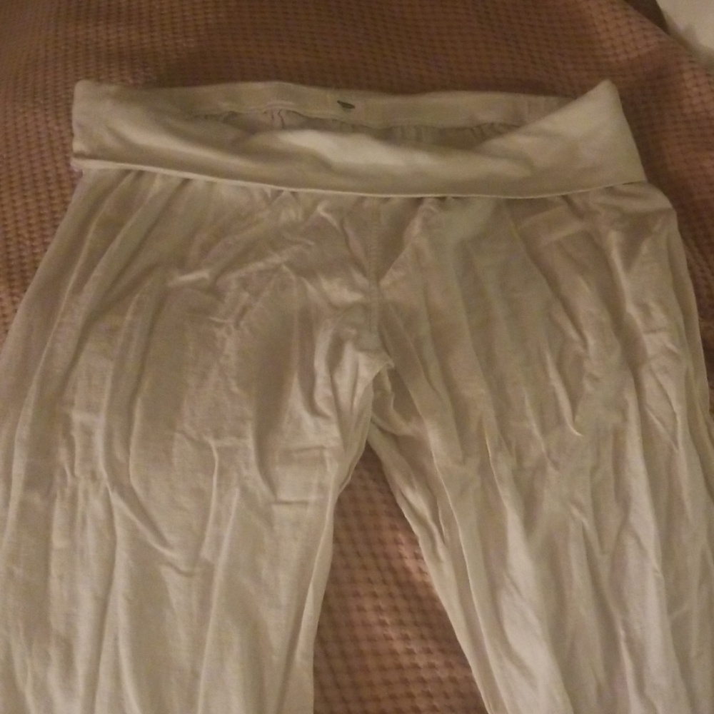 White linen pants